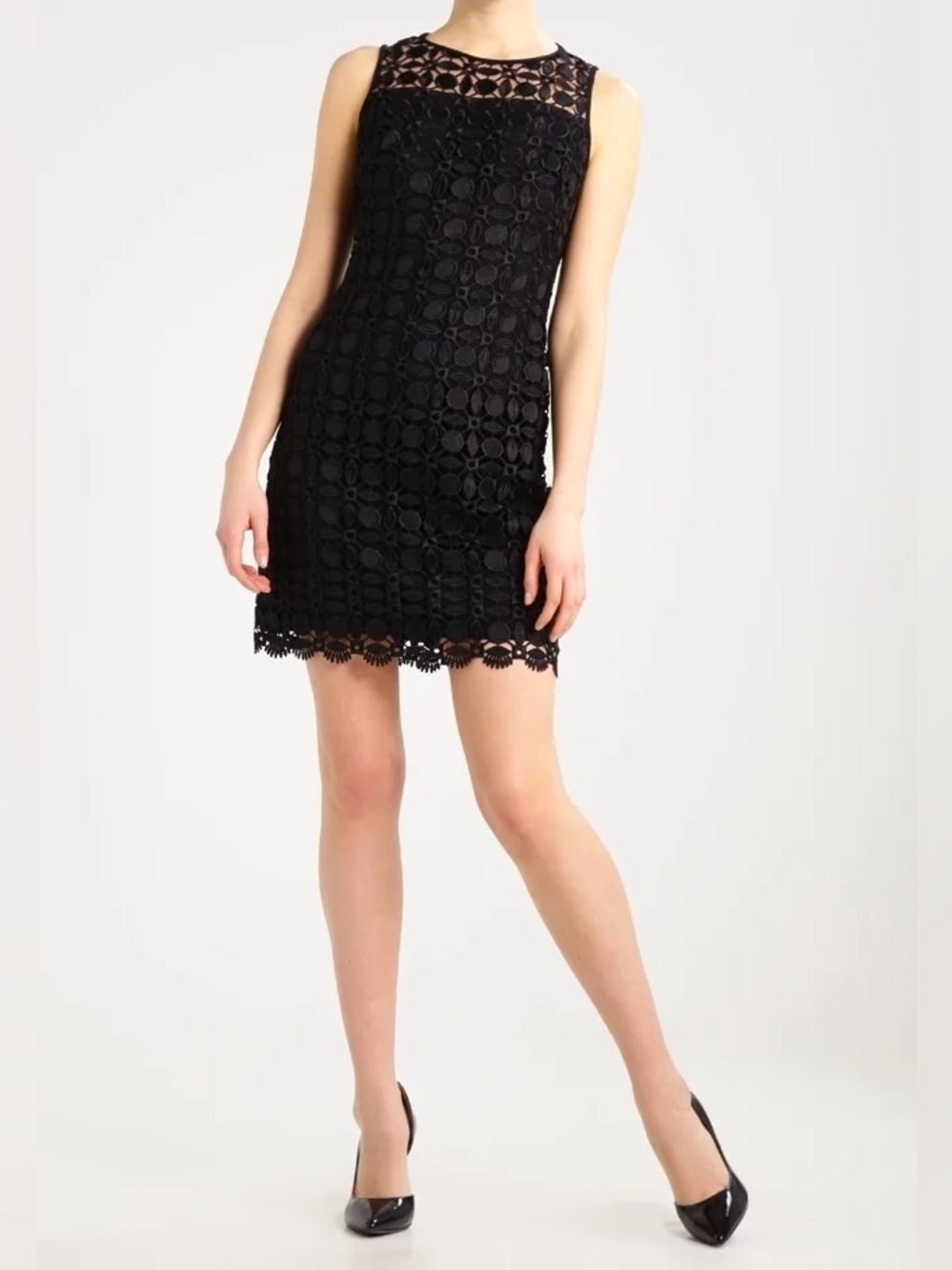 Ralph Lauren Little Black Sleeveless Lace Mini Cocktail Dress NWT Evening Event